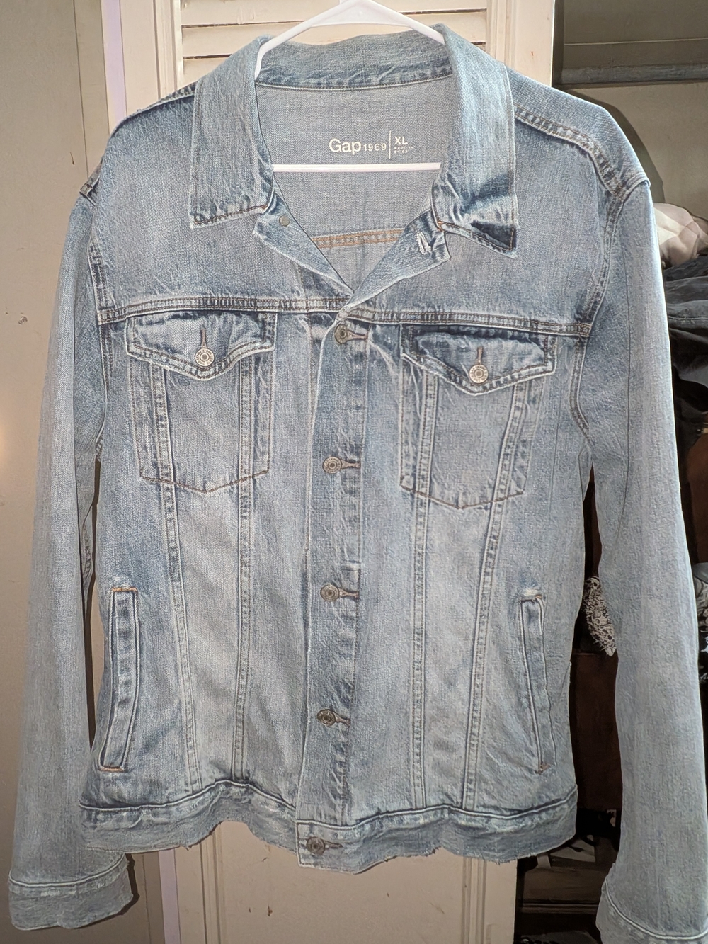 GAP Light Wash Denim Trucker Jacket - Pale Blue